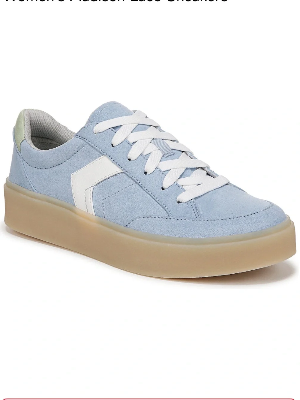 Dr Scholls 🌀NWT! Women’s Light Blue faux suede Lace-Up Sneaker